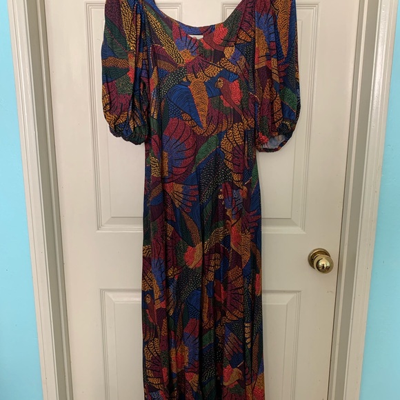 Farm Rio Dotted Macaws Maxi dress NWT - Picture 2 of 8